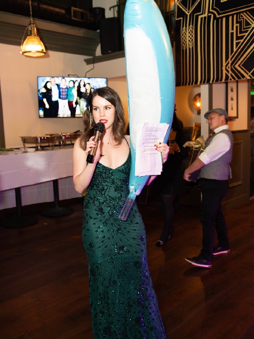 Lulus Photo Finish Forest Green Sequin Lace-Up Maxi Dress - Picture 4 of 4